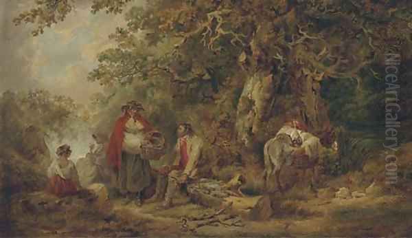 The gypsy encampment 2 Oil Painting by George Morland