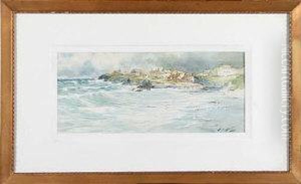 Seaton Sluice, Northumberland Oil Painting by Thomas Swift Hutton