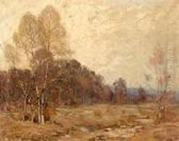 Autumn Landscape Oil Painting by Alfred Heber Hutty