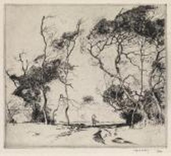 Wind Swept Oil Painting by Alfred Heber Hutty