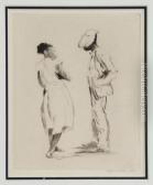 Is You Is Or Is You Ain't Oil Painting by Alfred Heber Hutty