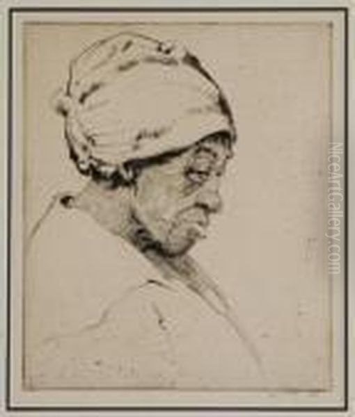 An Old Maum Oil Painting by Alfred Heber Hutty