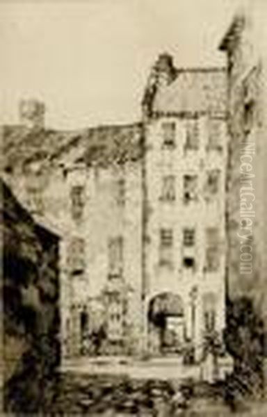 Low Tide Bedon Alley Charleston Oil Painting by Alfred Heber Hutty