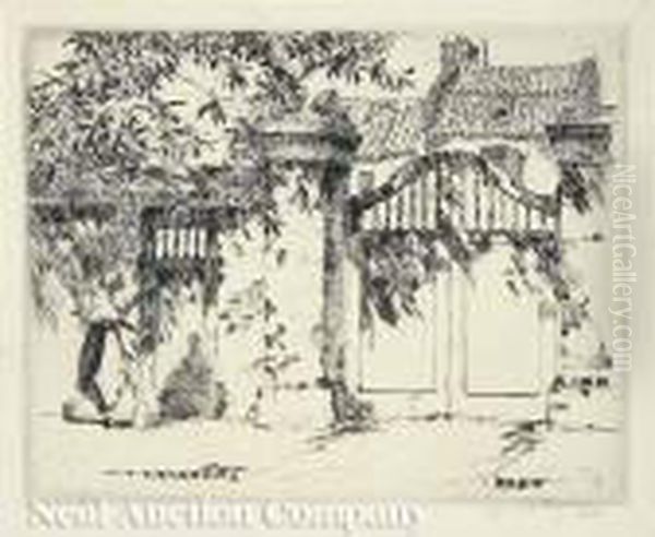 Bishop's Gate Oil Painting by Alfred Heber Hutty