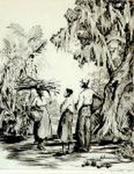 Hiatus In The Lowcountry Oil Painting by Alfred Heber Hutty