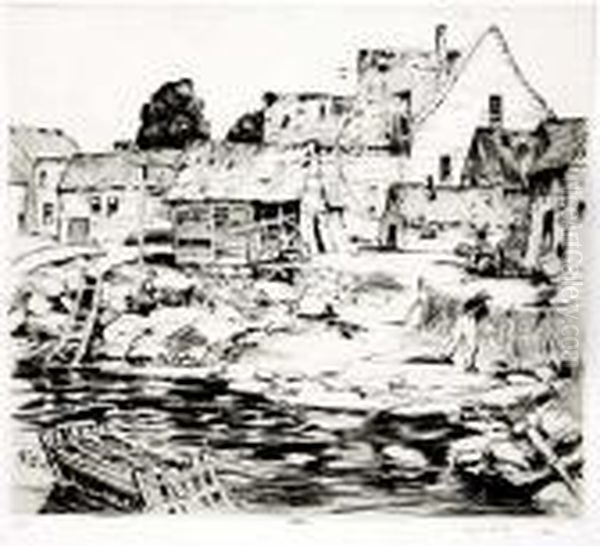 Preparation Alfred Hutty And The Charleston Renaissance Sc Oil Painting by Alfred Heber Hutty