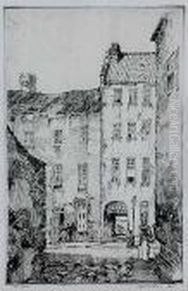 Low Tide Bedon Alley Sc Oil Painting by Alfred Heber Hutty