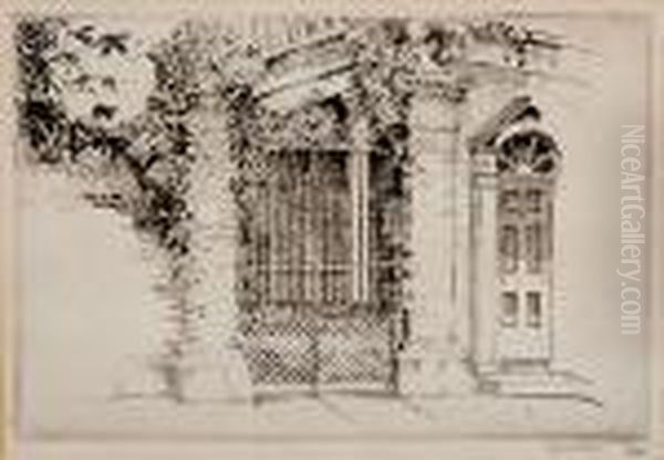 Charleston Gates Oil Painting by Alfred Heber Hutty