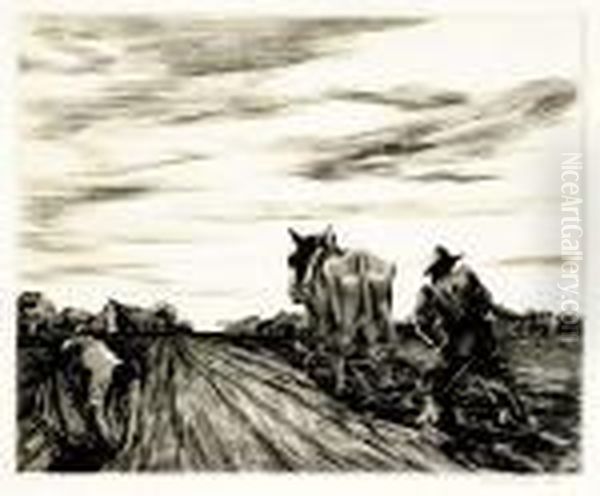 Rural South Ny Oil Painting by Alfred Heber Hutty