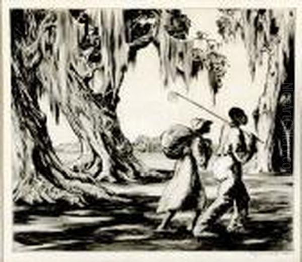 Deep South Oil Painting by Alfred Heber Hutty