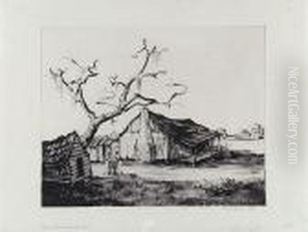 Low Country Cabin Oil Painting by Alfred Heber Hutty