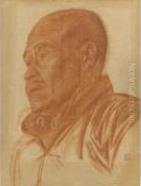 Portrait Of Liu Oil Painting by Alexander Evgenievich Yakovlev