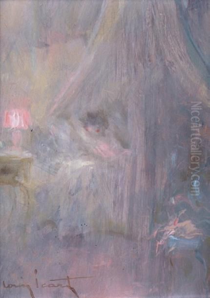 Scene D'interieur Oil Painting by Louis Icart