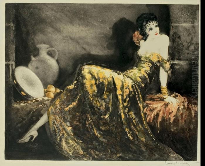 Gay Senorita, Gitane (holland, Catania, Isen 477) Oil Painting by Louis Icart