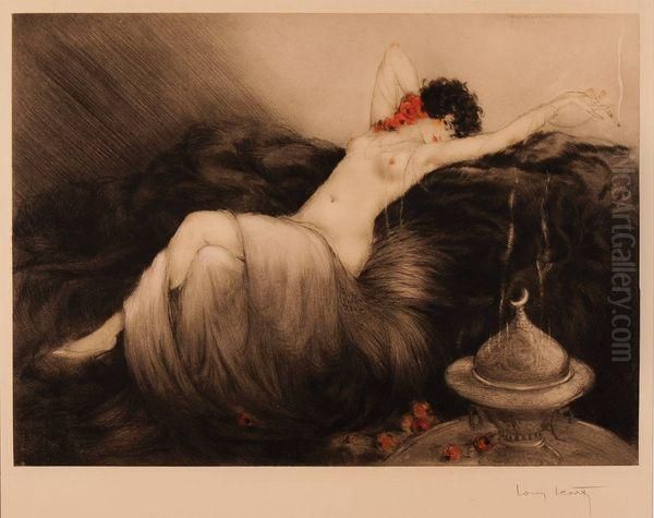 fumee Oil Painting by Louis Icart
