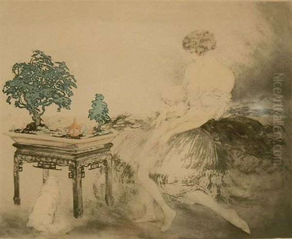 Bonsai Trees Oil Painting by Louis Icart