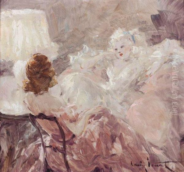 Intimite Oil Painting by Louis Icart