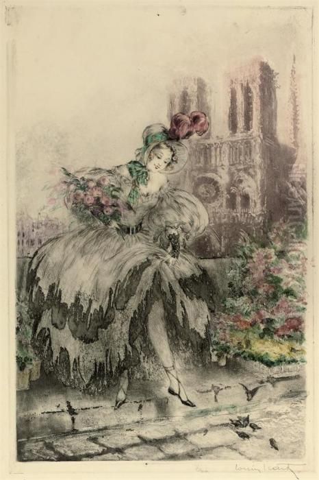 Musette Oil Painting by Louis Icart