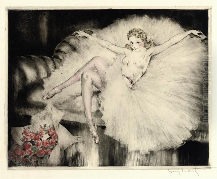 Ballerina Oil Painting by Louis Icart