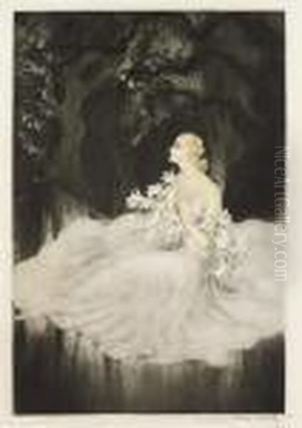 Le Lis Oil Painting by Louis Icart