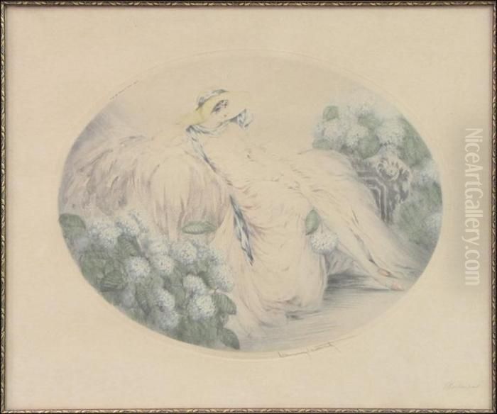 Hortensia Oil Painting by Louis Icart