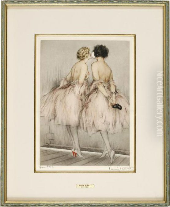 Backstage Oil Painting by Louis Icart