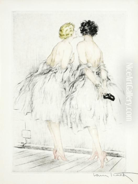 Back Stage Oil Painting by Louis Icart