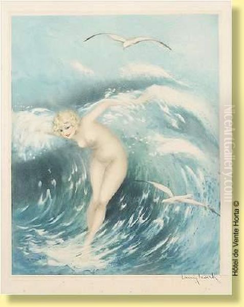 La Vague Oil Painting by Louis Icart