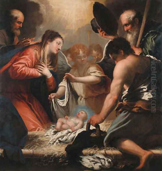 The Adoration of the Shepherds Oil Painting by Stefano Magnasco