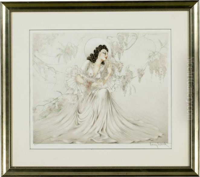Wisteria Oil Painting by Louis Icart