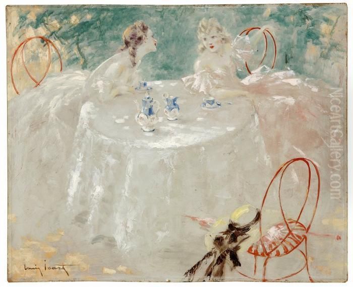 Tea Time Oil Painting by Louis Icart