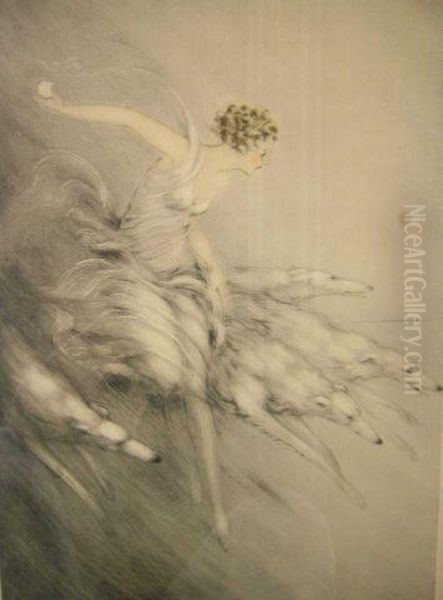 Zest,
L'elan Oil Painting by Louis Icart