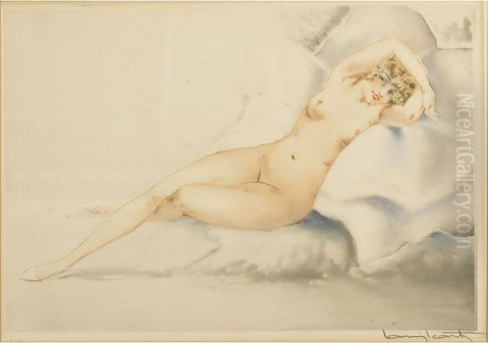 Laughing Oil Painting by Louis Icart