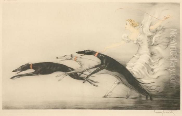 Speed Ii Oil Painting by Louis Icart
