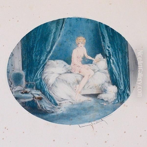 Blue Alcove Oil Painting by Louis Icart