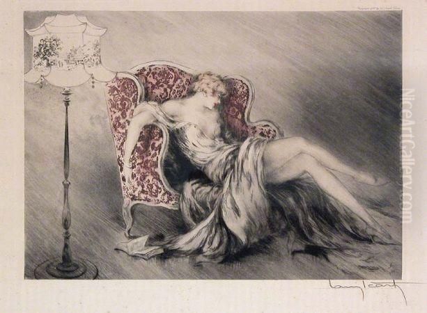 Meditation (h./c./i. 333) Oil Painting by Louis Icart