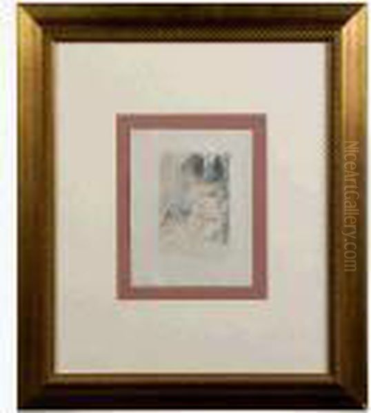 Lovers In The Bedroom. Oil Painting by Louis Icart