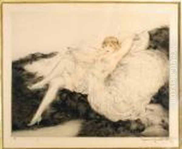 White Underwear (holland./catania/isen 247) Oil Painting by Louis Icart