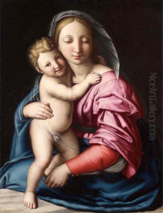 The Madonna And Child Oil Painting by Giovanni Battista Salvi