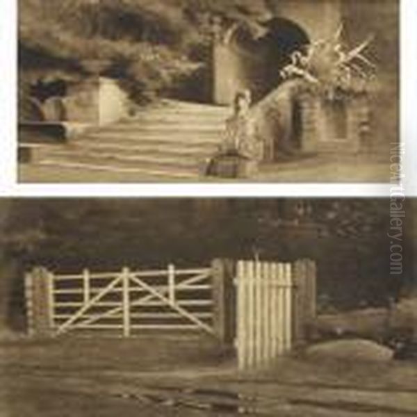 Gate In The Wood Oil Painting by Peder Vilhelm Ilsted