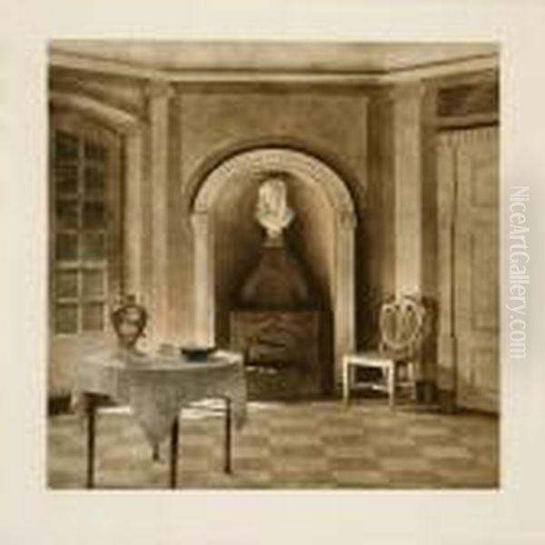 The Dining Room At Liselund Oil Painting by Peder Vilhelm Ilsted