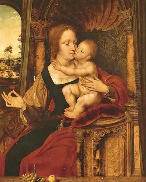 The Madonna of the Cherries Oil Painting by Quinten Massy