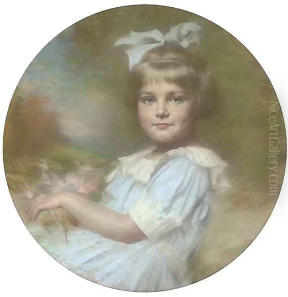 The little flower picker Oil Painting by Ludwig Minnigerode