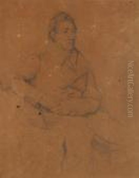 Portrait D'homme Oil Painting by Jean Auguste Dominique Ingres