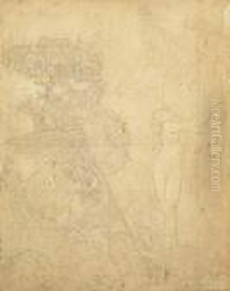 Roger Et Angelique Oil Painting by Jean Auguste Dominique Ingres