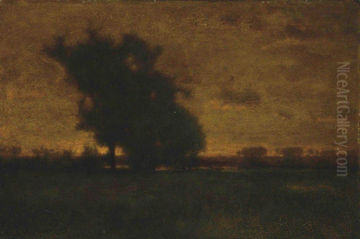 The Pond At Sunset, Milton Oil Painting by George Inness