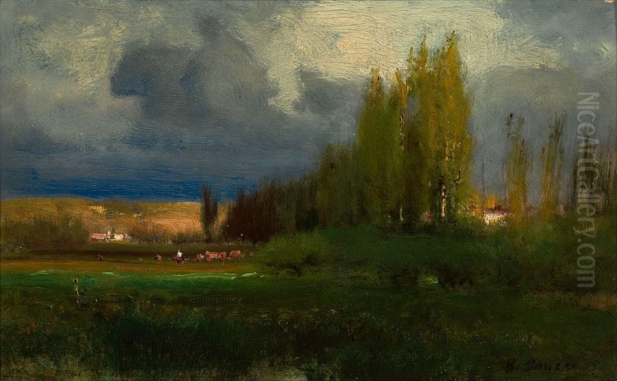 Landscape Study Oil Painting by George Inness