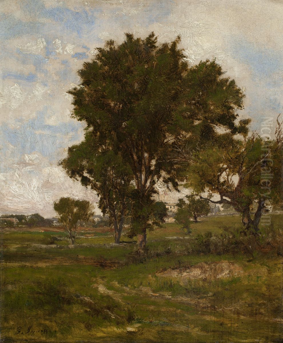 The Elm Tree Oil Painting by George Inness