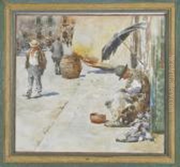 Scena Popolare Oil Painting by Irolli Vincenzo