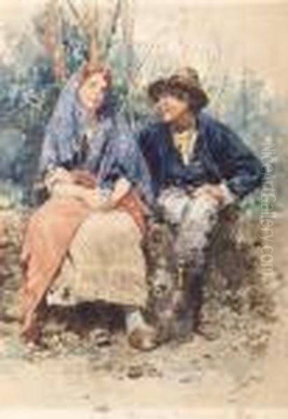 Innamorati Oil Painting by Irolli Vincenzo